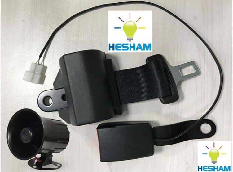Forklift Seatbelt Warning Alarm - Color: Black