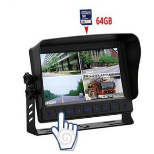 Waterproof 7 Inch Digital Recorder With Monitor Camera Supports 4 Channel