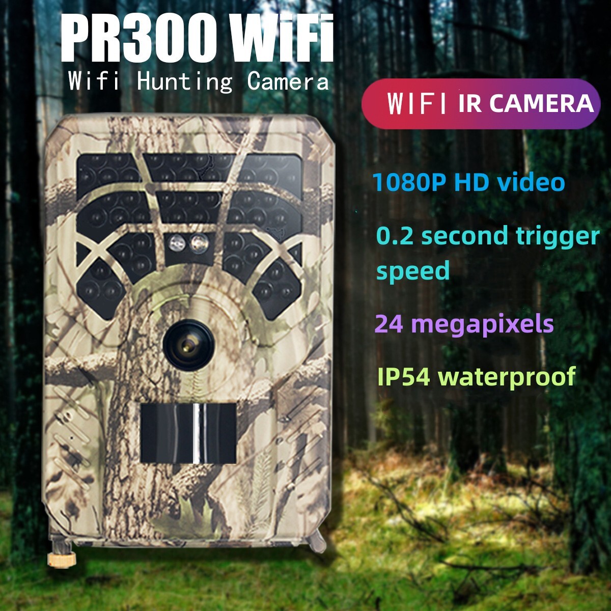 Trail Camera Hunting Camera With Night Vision Motion Activated Waterproof Ip54 Trail Cam