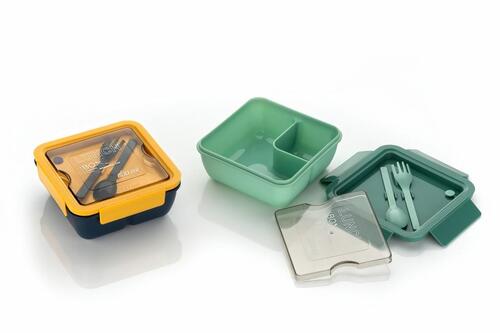 Big Bite Lunch Box - 1100ml Compact Square Design | Leak-proof, Air-tight Seal For Freshness