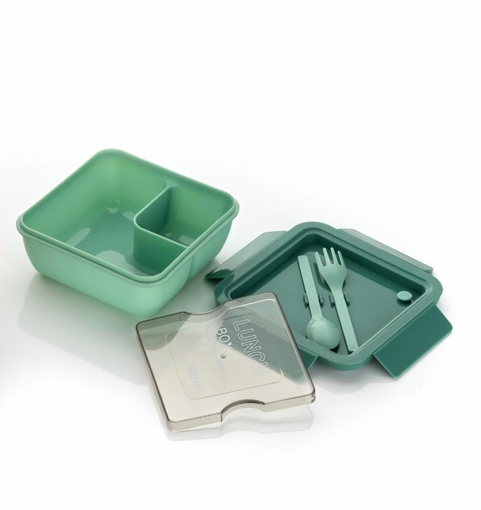 Big Bite Lunch Box - 1100ml Compact Square Design | Leak-proof, Air-tight Seal For Freshness