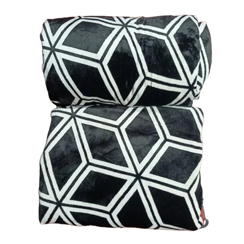 Double Bed Flano Fabric Flannel Dohar Set - Wool Material, King Size, Printed Pattern | 100% Cotton Filling, Washable For Easy Maintenance