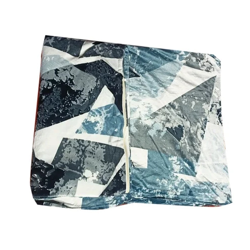 Single Bed Flano Fabric Flannel Dohar Set - Wool With Cotton Filling, King Size, Printed Design, Machine Washable