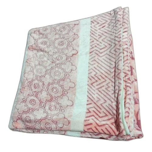 Double Bed Flano Fabric Printed Dohar Set - Wool Material, King Size | Washable, Cozy Cotton Filling, Elegant Printed Design