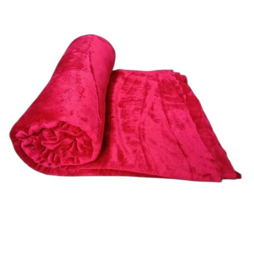 Double Bed Flano Fabric Flannel Blanket - High-quality Wool, Full Size, Printed Pattern, Soft Solid Color Design, Easy To Wash And Maintain