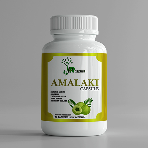 Amalaki Capsule - Herbal Dietary Supplement, Suggested Dosage Guidelines | 100% Natural Ingredients, Store In Dry Place