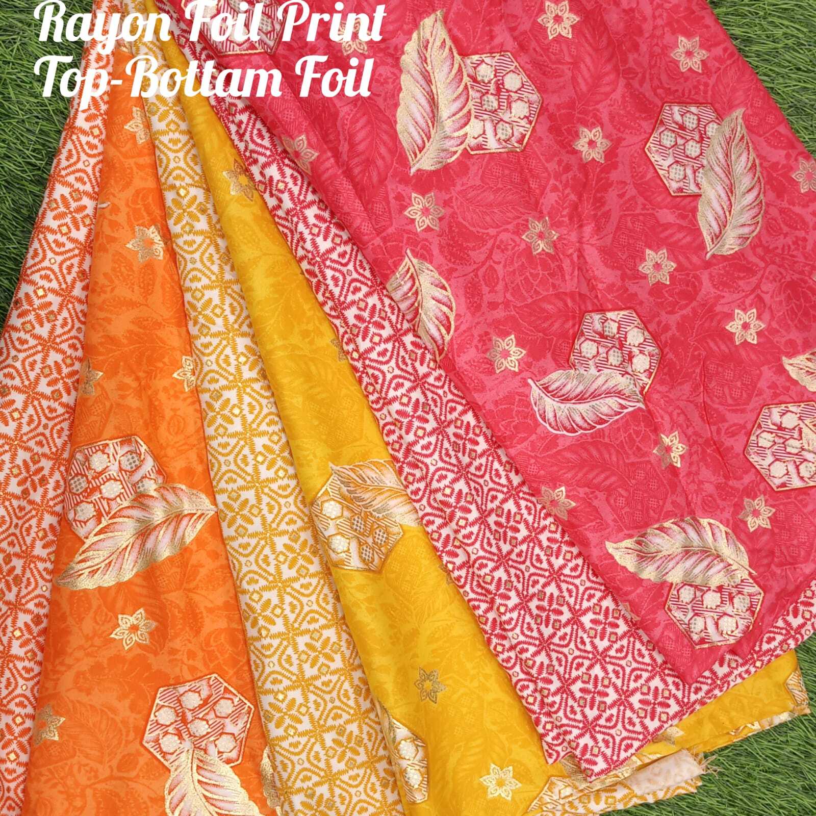 Rayon Foil Print Fabric