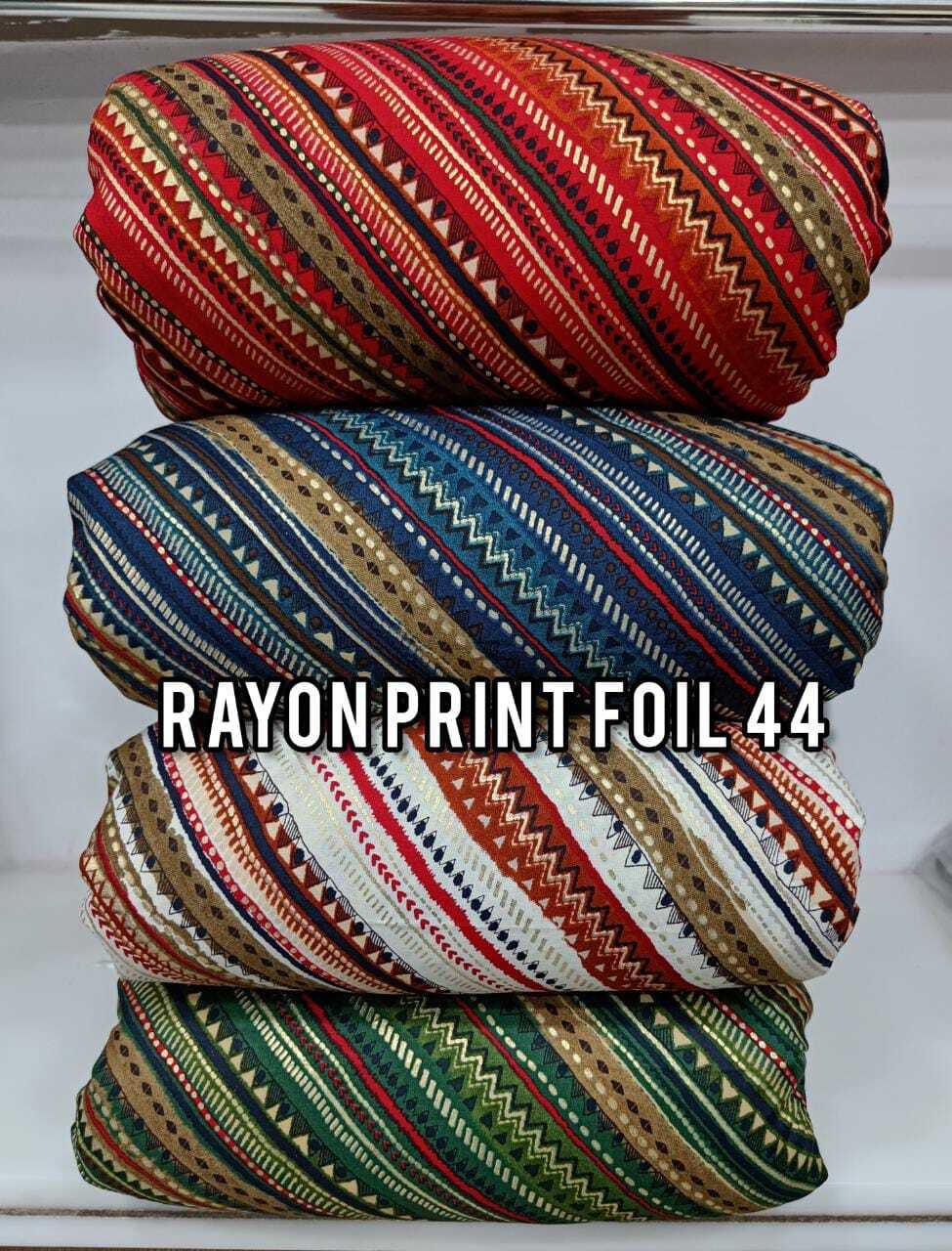 Rayon Foil Print Fabric