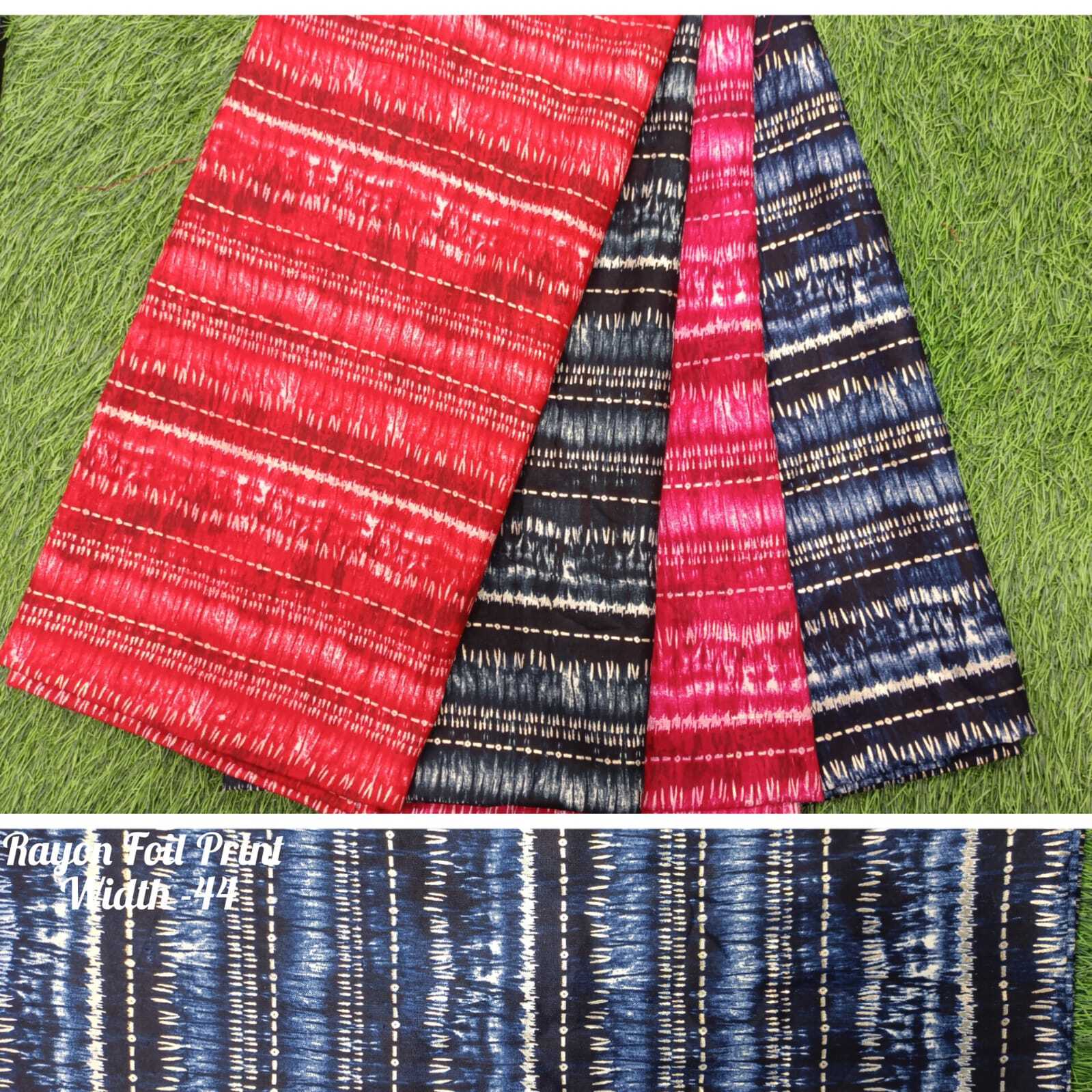 Rayon Foil Print Fabric
