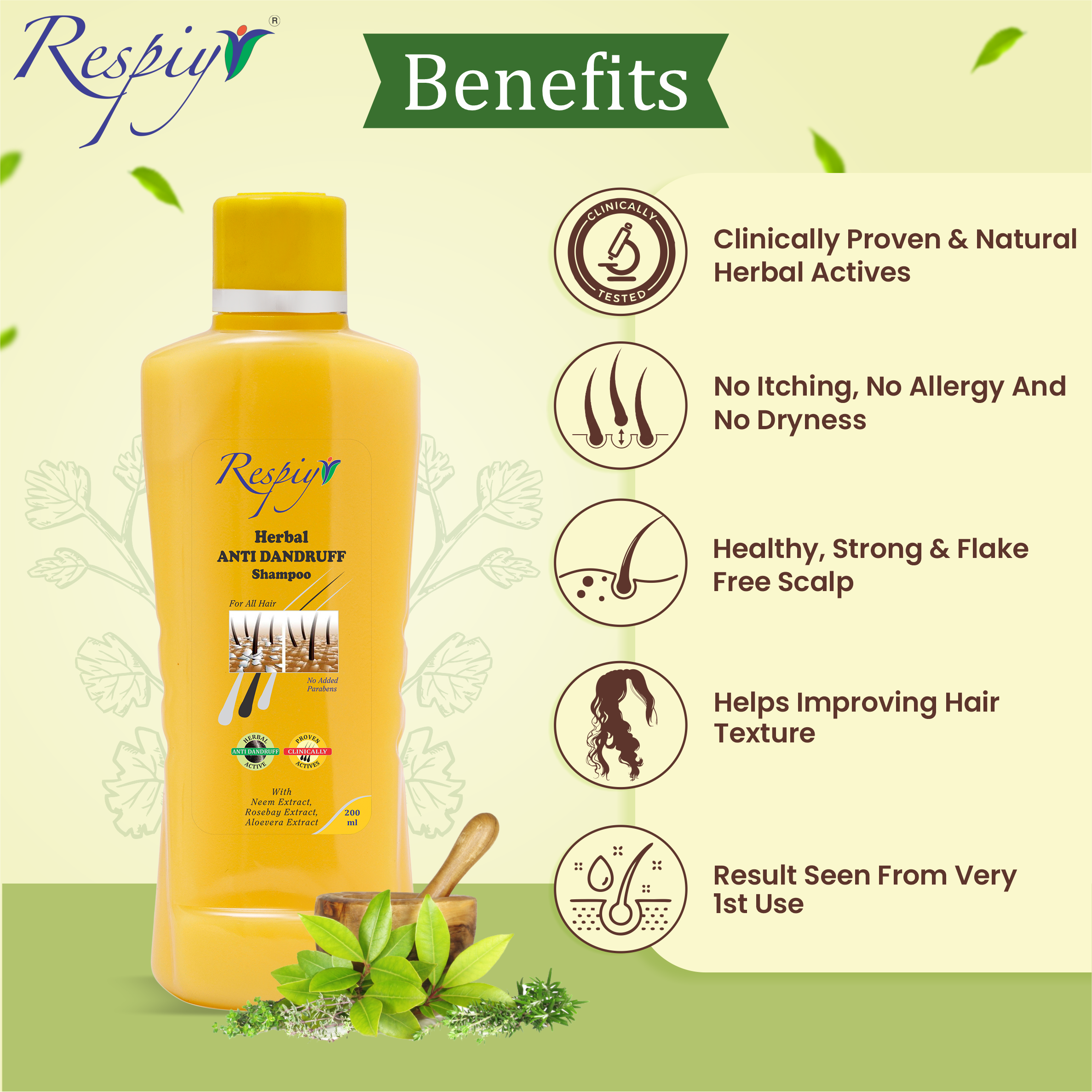 Herbal Anti Dandruff Shampoo - 200ml
