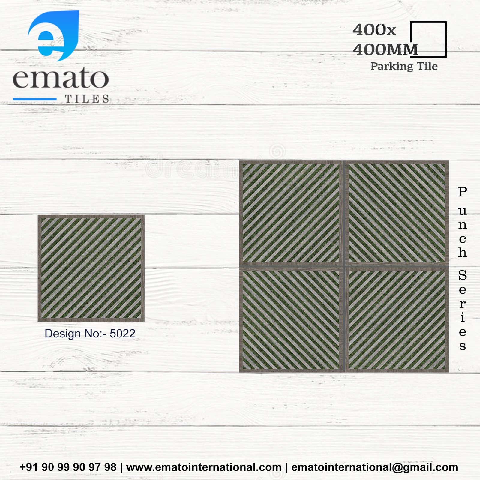 Vitrified Parking Tiles - 400x400 Mm, 11.5 Mm Thick, Square Shape | Weight: 17.5 Kg, Tile Type: Floor Tiles