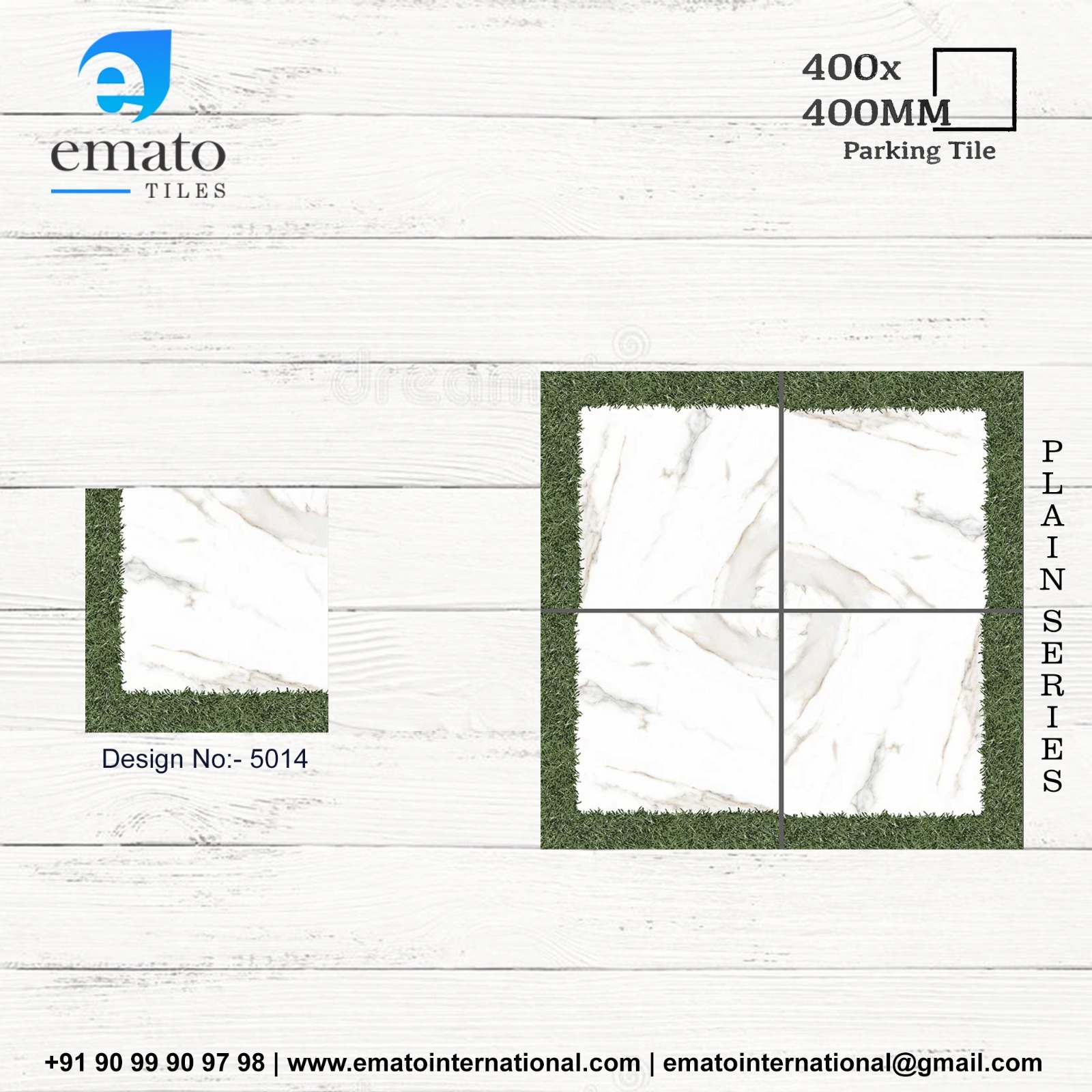 Vitrified Parking Tiles - 400x400 Mm, 11.5 Mm Thick, Square Shape | Weight: 17.5 Kg, Tile Type: Floor Tiles