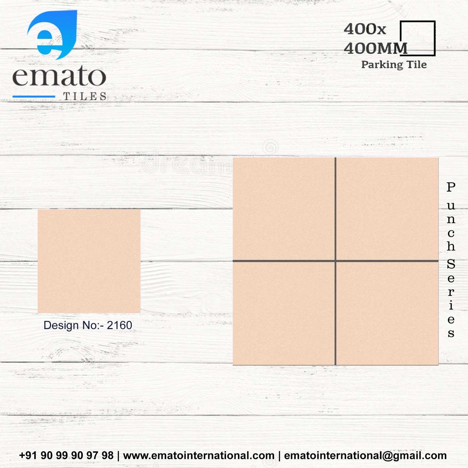 Vitrified Parking Tiles - 400x400 Mm, 11.5 Mm Thick, Square Shape | Weight: 17.5 Kg, Tile Type: Floor Tiles