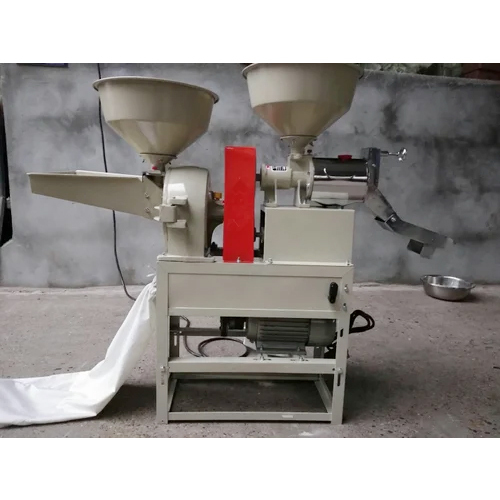 Semi Automatic Rice Mill Machine - 150 Kg/hr Capacity, 2880 Rpm Speed, 3 Hp Motor | Mild Steel Body, Single Phase Power Supply, No Warranty