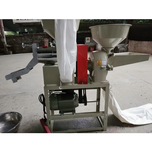 Semi Automatic Rice Mill Machine - 150 Kg/hr Capacity, 2880 Rpm Speed, 3 Hp Motor | Mild Steel Body, Single Phase Power Supply, No Warranty