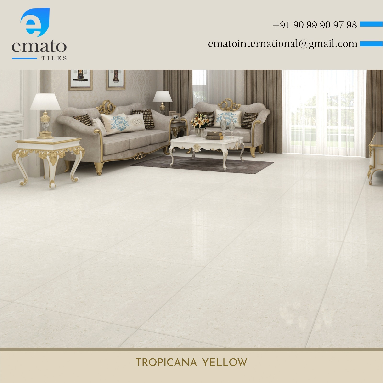 600x600 Double Charge Tiles - 2-layer Pigment Fusion, 8-9 Mm Thickness | Stain & Scratch-resistant, Polished Finish, Heavy-duty Floor Tiles