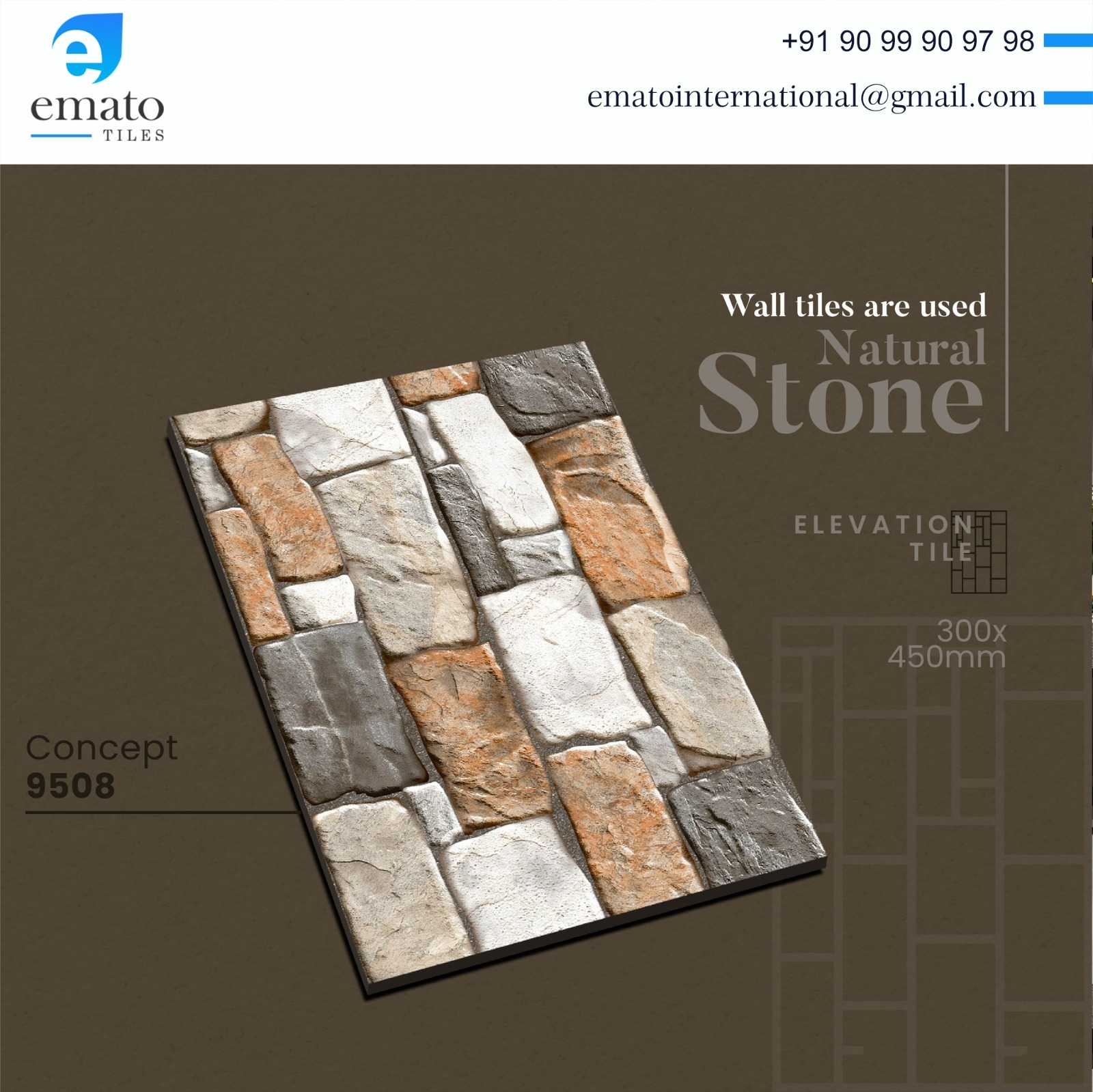 12x18 Wall Tiles - 100% Waterproof, Glossy & Matte Finish | Available In All Colors, Ceramic & Vitrified, 4-5mm Thickness
