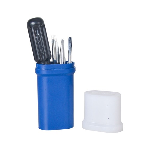 JOHNMAN SCREW DRIVER KIT with Black Handle - Hardened Steel, 5 Interchangeable Blades, 6mm Diameter | Ergonomic Grip, Magnetic Tip, Versatile Screw Types