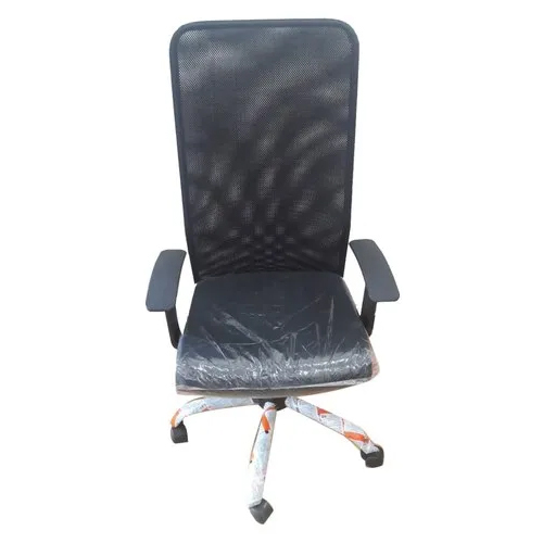 Boss Black Executive Chair - Leather Material, Modern Design, Polished Finish | Antibacterial, Easy to Clean, Hygienic, Moisture Proof, 1-Year Warranty