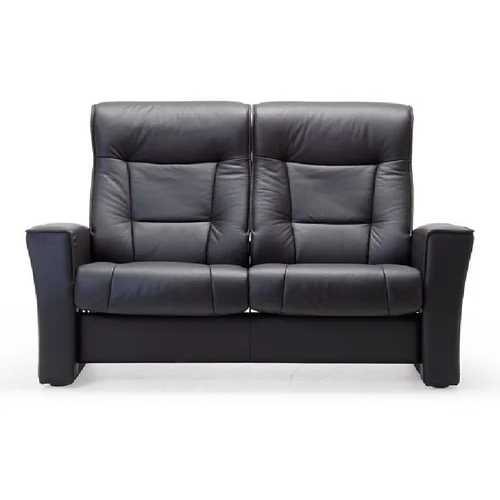 एंटीबैक्टीरियल टू सीटर ब्लैक वुडन सोफा