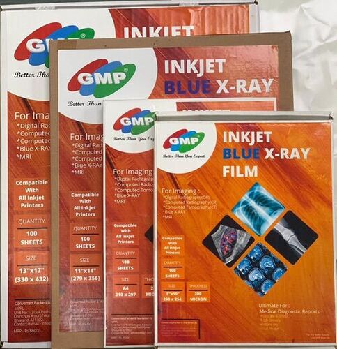 GMP Medical X- Ray Inkjet Film BLUE COLOR - 100 SHEET (11X14)