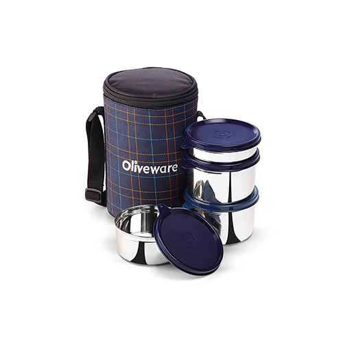 Mega Lunch Box - Color: Blue Silver