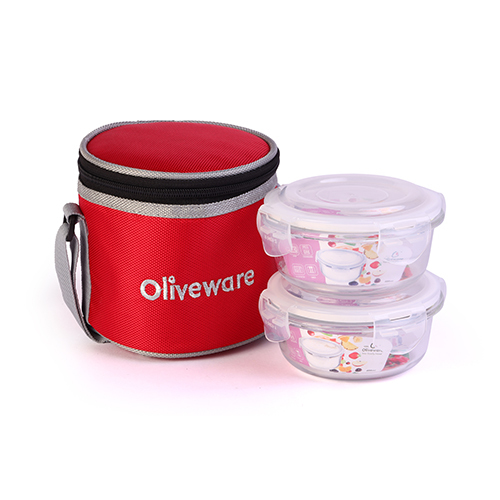 Bolt Glassware Lunch Box - Color: Blue