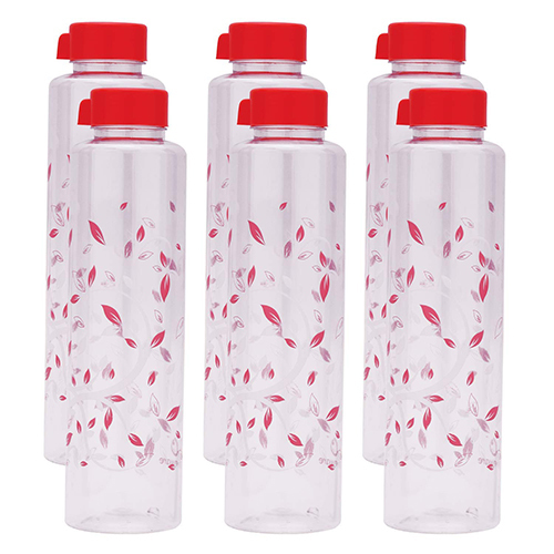 Red Elegant Water Bottle (Set Of 6)