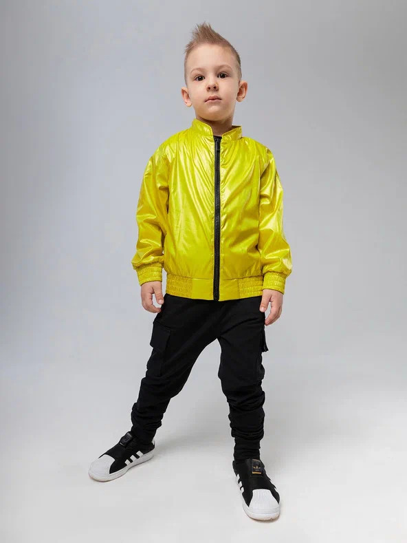 Windbreaker Jacket 34-54 - 100% Polyester & 100% Cotton Lining, Yellow | Water Resistant, Windproof, Lightweight, Zipper Closure, Comfortable Fit