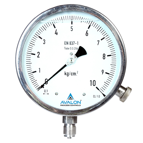 Silver Dial Type Pressure Gauge