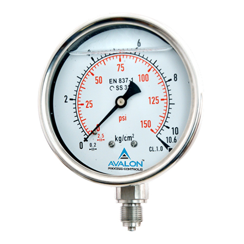 Silver Dial Type Pressure Gauge