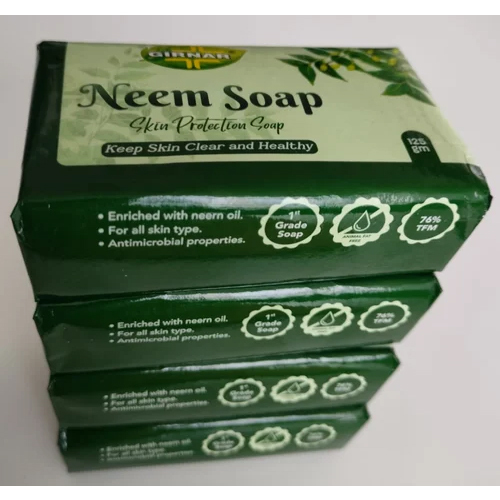 Neem Soap 500gm Pack Of 4 Pieces Of 125gm - Color: Green