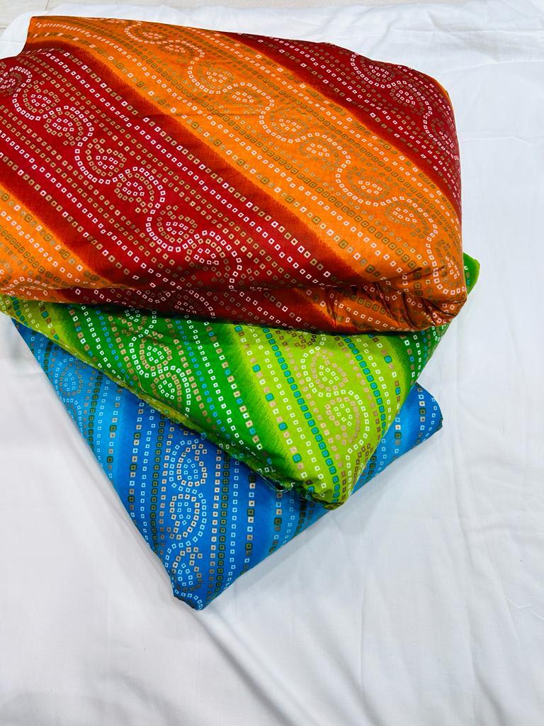 Cotton Fabric - 45 Inches Wide, 100 Gsm Weight | Orange Floral Pattern, Plain Weave, 40s Yarn Count