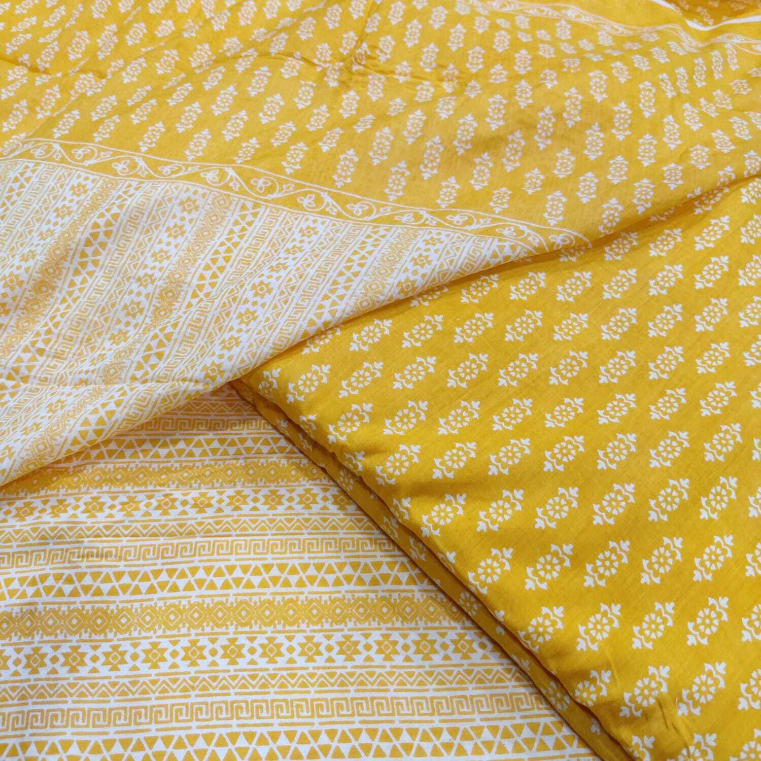 Screen Print Cotton Fabric - 44 Inches Wide, Lavender Color | 100 Gsm Weight, Plain Weave For Elegant Dressmaking