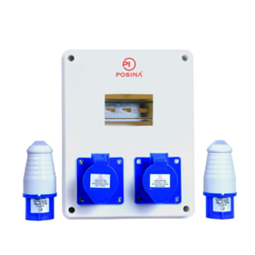 सफेद और नीला 16amp प्लग और सॉकेट -2 नग