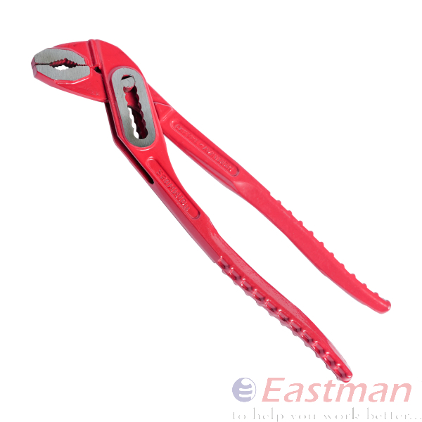 E-2030a Water Pump Plier - Selected Alloy Steel, 10/250mm , Ergonomic Pink Handles, Self-locking Grips, Precision Machined Jaws, Quick Button Adjustment