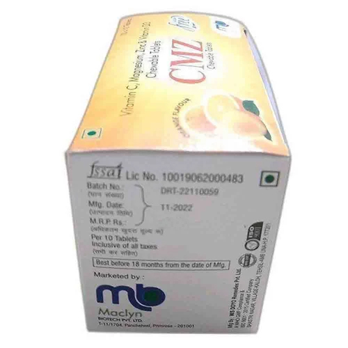 Vitamin C Magnesium Zinc And Vitamin D3 Chewable Tablets General Medicines