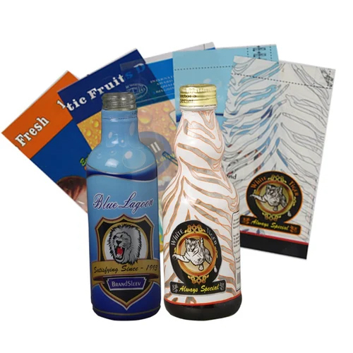 पॉलिएस्टर श्रिंक लेबल का उपयोग करें: बॉटल