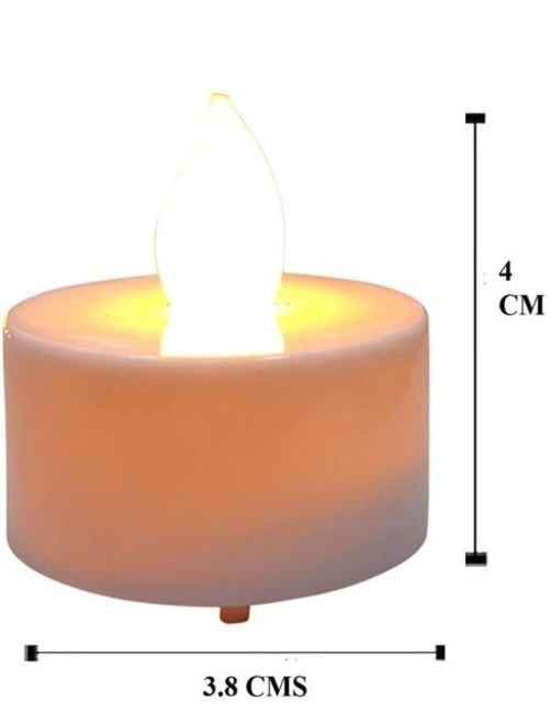 Led Candles (Pack Of 6) - Round 4 Cm, Modern Style | Indoor & Outdoor Use For Festivals And Home Decor, Perfect For Gifting