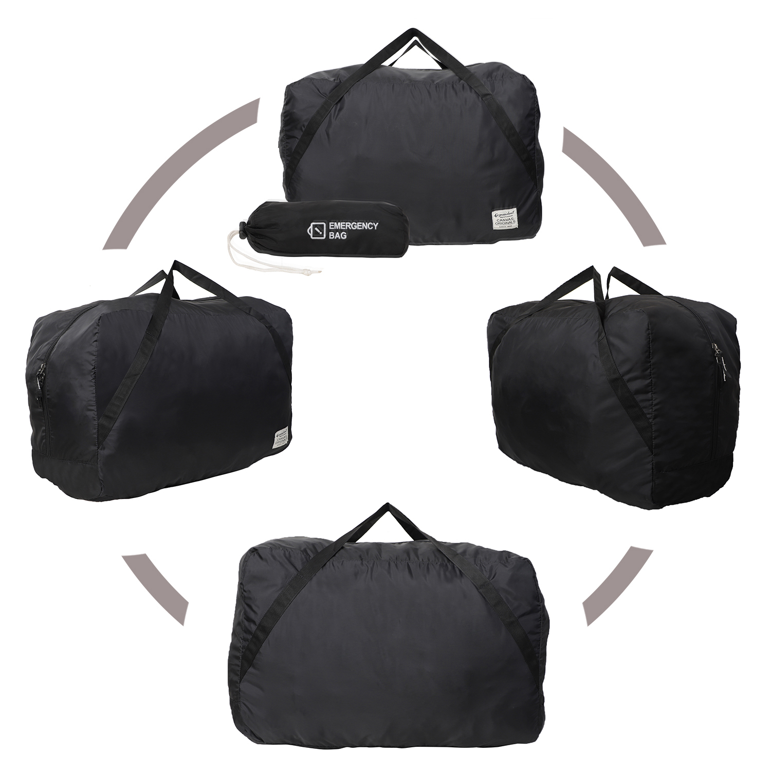 Emergency Bag - Nylon Material, 35 Ltr Capacity, Black Color | Customized Design, Durable Handles, Secure Zip Closure