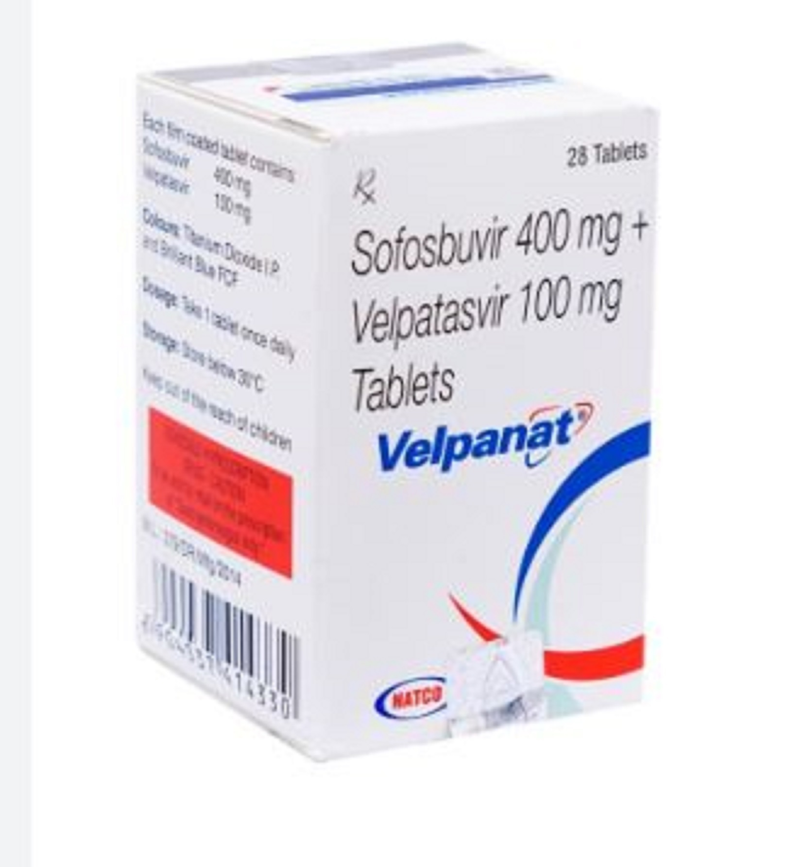 Velpanat - Sofosbuvir 400mg + Velpatasvir 100mg | Pack Of 28 Tablets, Prescription Drug Under Medical Supervision