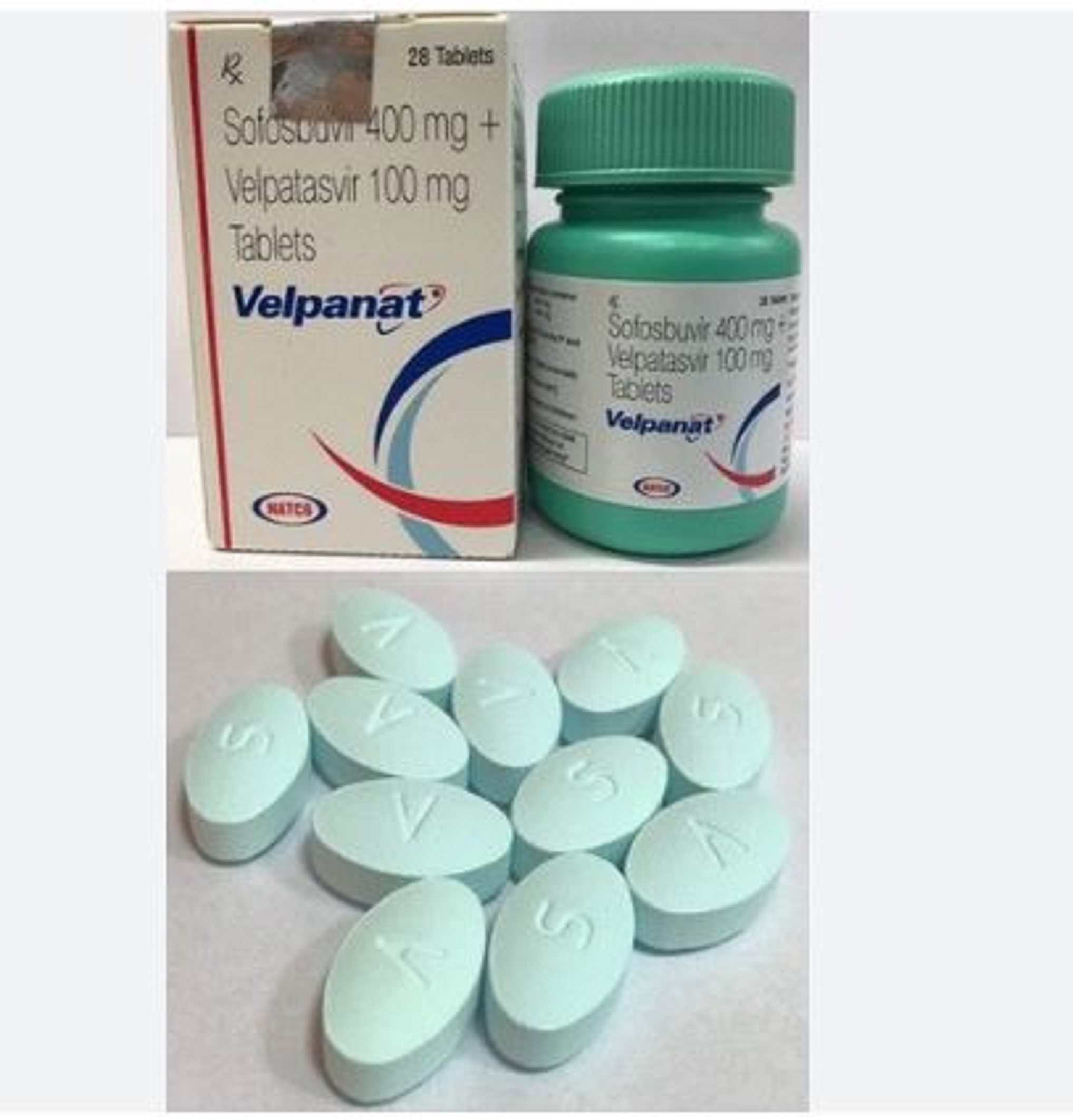 Velpanat - Sofosbuvir 400mg + Velpatasvir 100mg | Pack Of 28 Tablets, Prescription Drug Under Medical Supervision