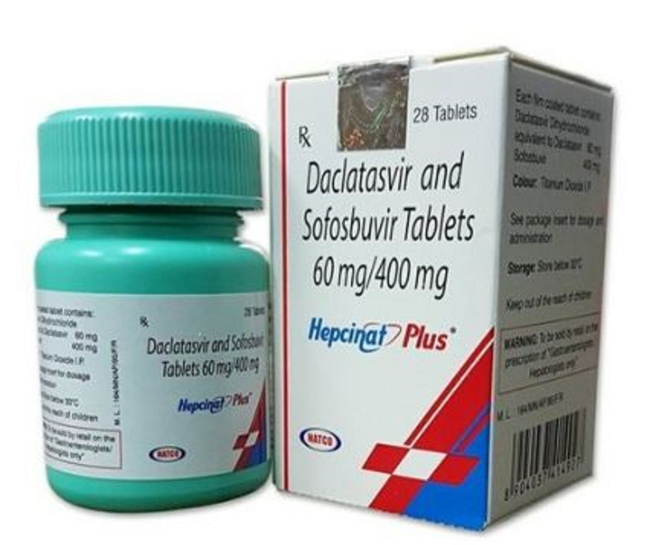 Hepcinat Plus Tablets - Sofosbuvir 400mg & Daclatasvir 60mg , Pack Of 28 Tablets For Hepatitis C Treatment , Manufactured By Natco