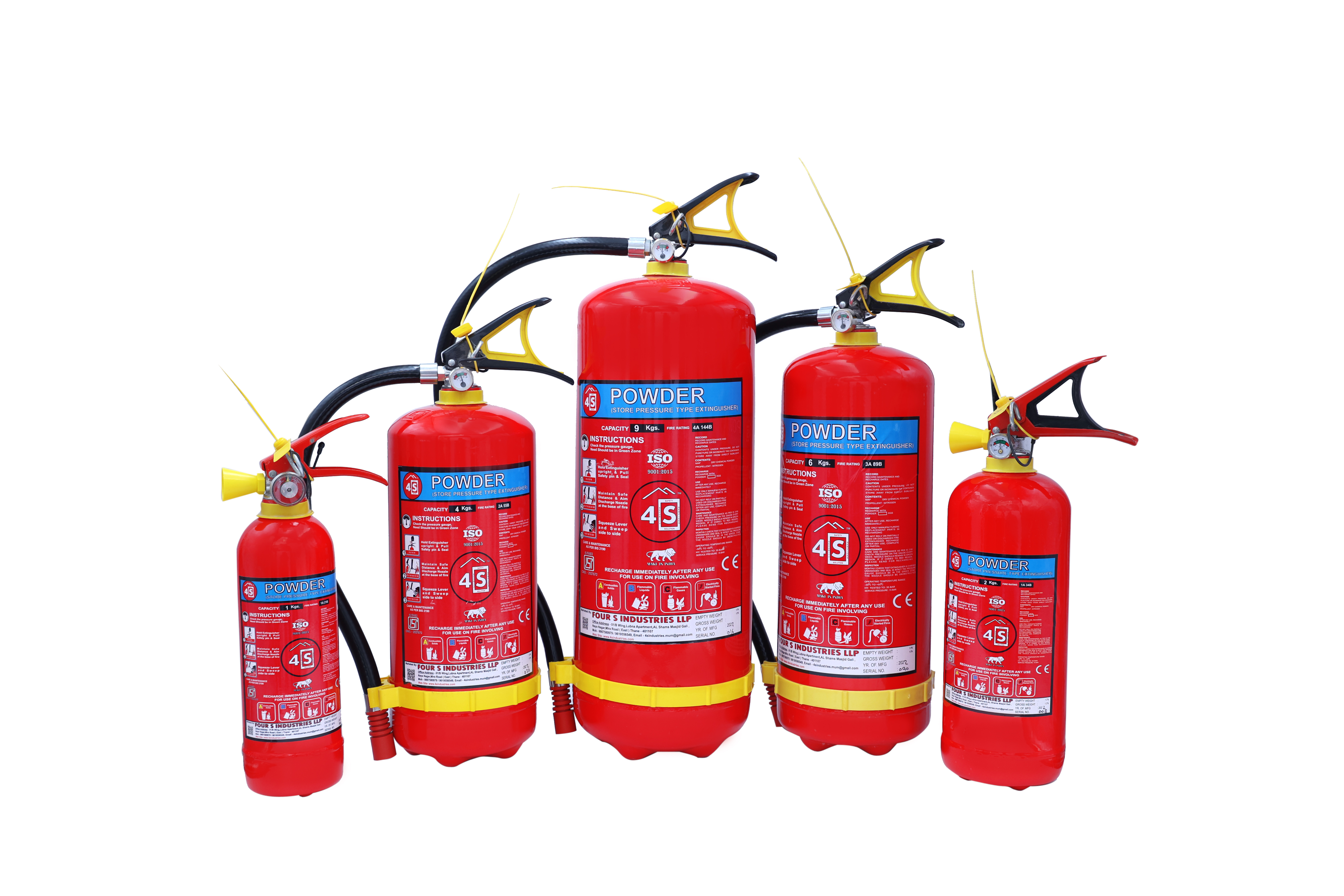Mono Ammonium Phosphate Fire Extinguisher - Color: Red