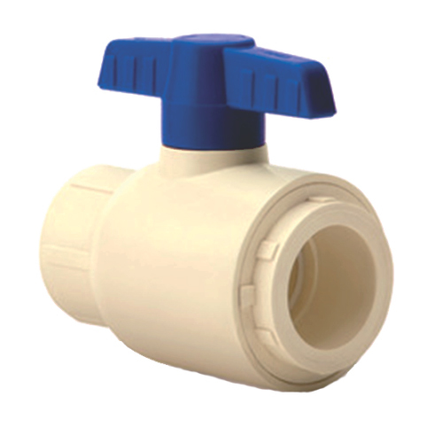 Ball Valve - Cpvc Material, Size 1/2" To 2", Color Yellow | High Temperature And High Pressure Rating, Suitable For Water Applications