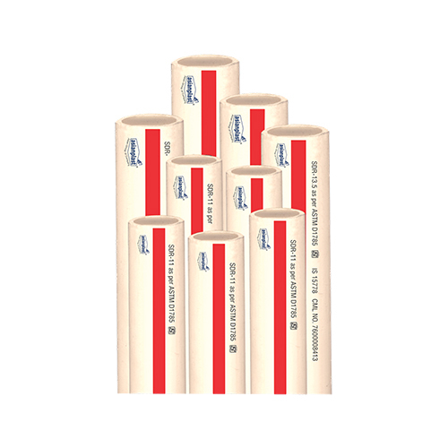 Cpvc Pipes - 1/2-3 Inch Diameter, Off-white Color, Length 3-6 Meter | Round Shape, Made From Cpvc, Warranty Included