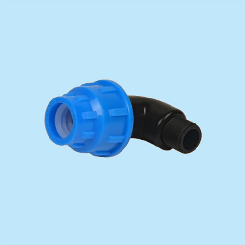 Plain Mt Elbow - Plastic Material, Blue & Black Color | Warranty Included, Durable Design For Reliable Performance