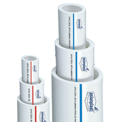 UPVC Pipes - 1/2 to 4 Inch, 3 to 6 Mtr Length, White Round Design | Durable for Plumbing, Warranty Included