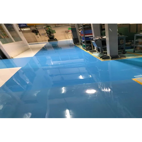 Epoxy Floor Screeding Services - High-performance Material, 2-5 Mm Thickness, Blue Color | Trowel Application, High Adhesion Strength, 24-48 Hours Curing Time
