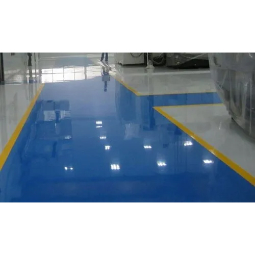 Epoxy Floor Screeding Services - High-performance Material, 2-5 Mm Thickness, Blue Color | Trowel Application, High Adhesion Strength, 24-48 Hours Curing Time